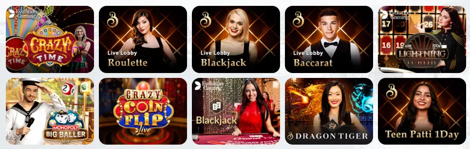 Jeux de casino en direct WINORIO CASINO