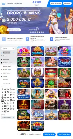 l'application et interface WINORIO CASINO