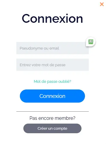 Connexion des membres du WINORIO CASINO