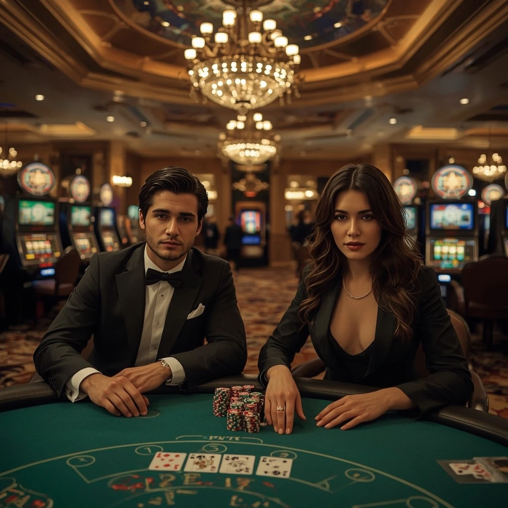 Deux joueurs de poker dans un Winorio Casino